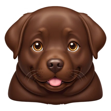 chocolate lab fat sticker