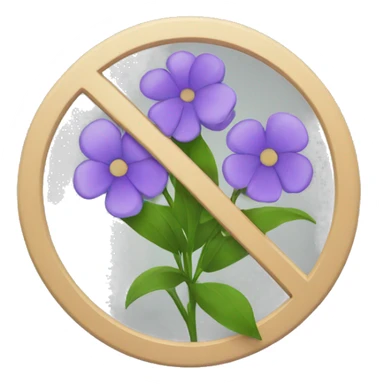 not allowed sign with flower sticker