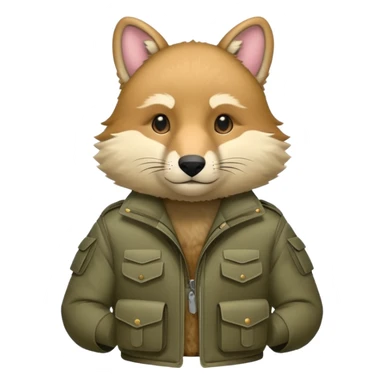 Animal wearing bullet proof jocket sticker