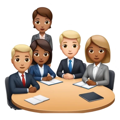 executive committee sitting at a table sticker