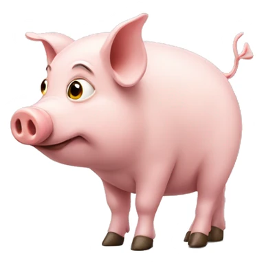 Pig looking for directions sticker