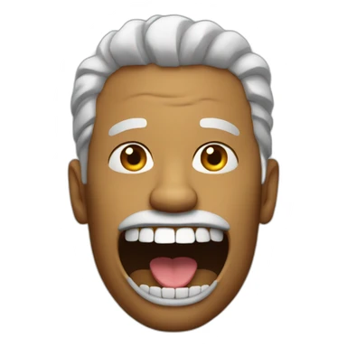 Man with a big mouth sticker