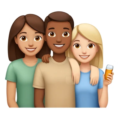 Three friends  sticker
