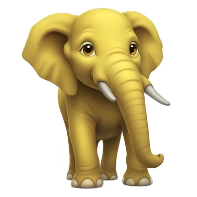 Yellow elephant sticker