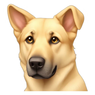 Light yellow lab floppy ears German shepherd face mutt chubby face sticker