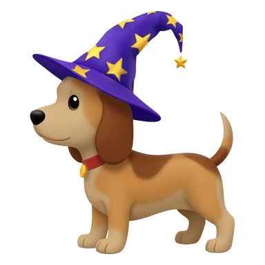 Dog wizard sticker