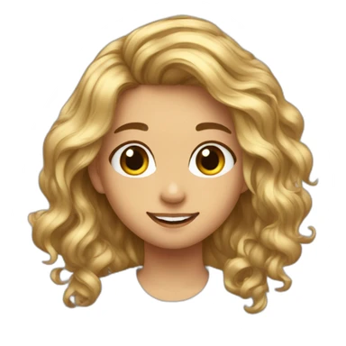 Grand garcon cheveux brun jeune fille cheveux blond sticker