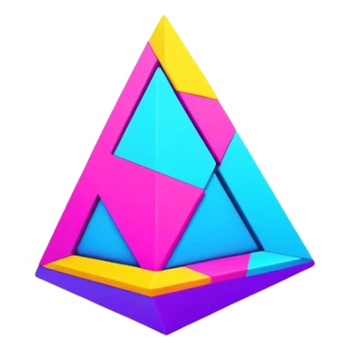 Weird creepy geometry with crazy colors sticker