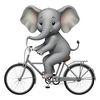 Elephant riding a bicycle sticker