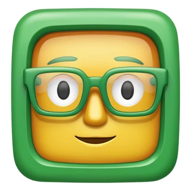 Green Square Spects. sticker