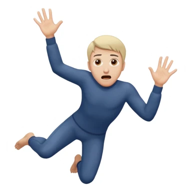 man falling into the void sticker