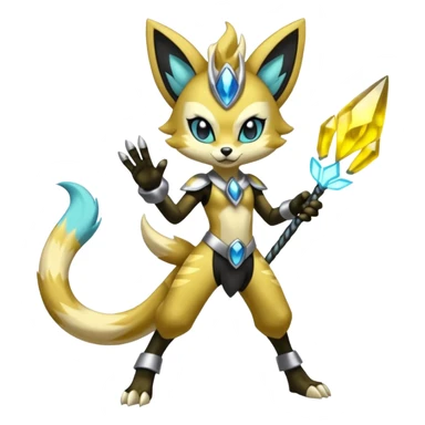 Shiny Furry Anthro Meloetta-Zeraora-Protogen-Primagen-Pokémon-Fakémon-creature sticker