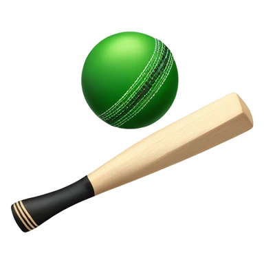 Cricket bat hitting a cricket ball sticker