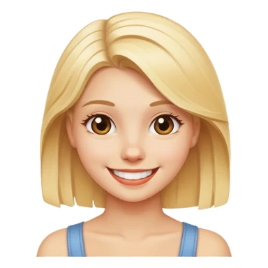 smiling blonde girl portrait sticker