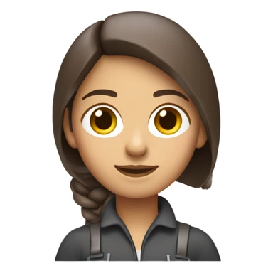 ingeniera civil mujer con piel blanca, cabello lacio y marron y con casco rosado sticker