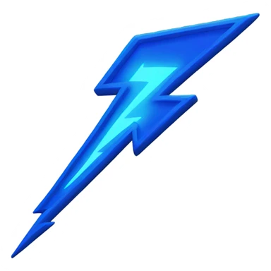 Blue lightning bolt sticker