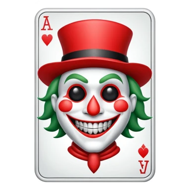 poker card with a funny jolly joker inside the card (machine os icon) sticker