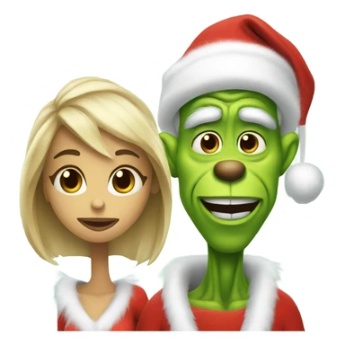 Santa and grinch sticker