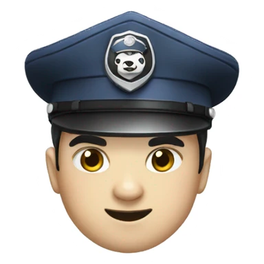 panda policier sticker