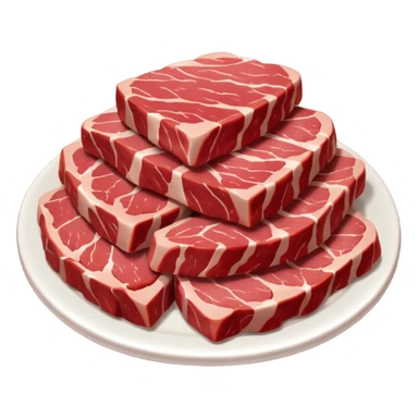 number seven  of meat sticker