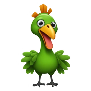 funny green turkey sticker