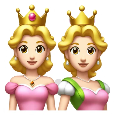 princess peach has crown on head in super mario bros sticker