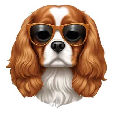 Dog Cavalier King Charles Spaniel with sunglasses  sticker