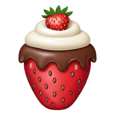 Chocolate covered Strawberry cup sticker
