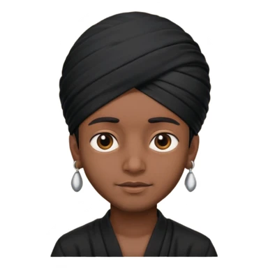 black turban indian boy sticker