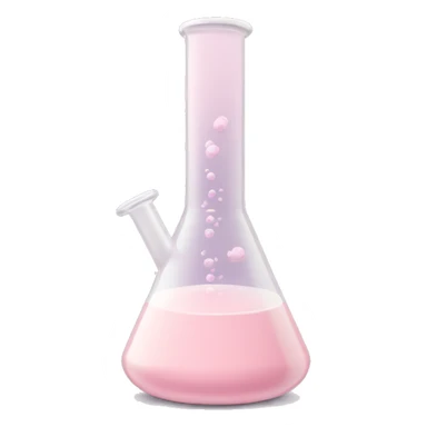 Pastel pink beaker bong sticker