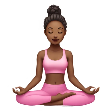 beautiful girl doing yoga pink sticker