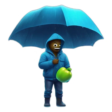 Juicy booty neon sign style man rain sticker