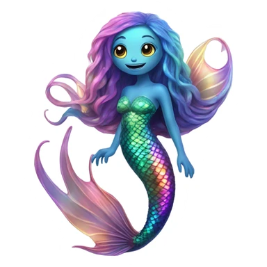 Alien mermaid sticker