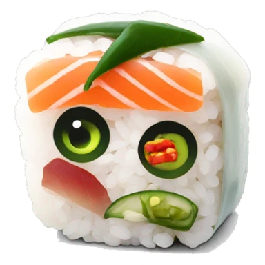 Raw sushi with jalapeño  sticker