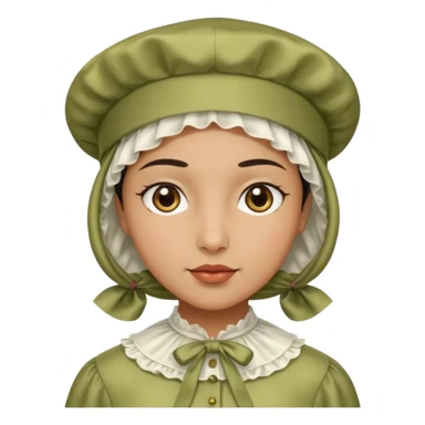 Silk Bonnet emoji olive skin modern clothes  sticker
