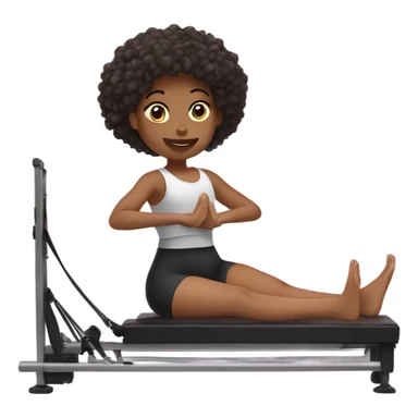 Girl doing reformer Pilates  sticker