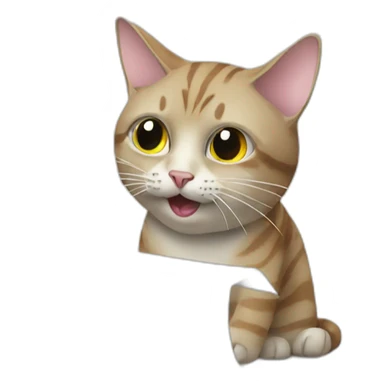 Cat eating a paper of handicap sticker