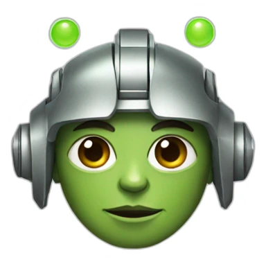 robot with yoda ears sticker