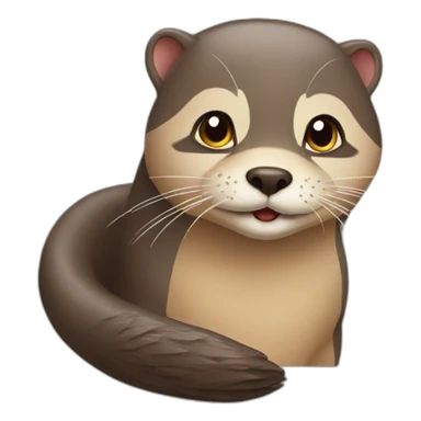 loutre sur un chat sticker