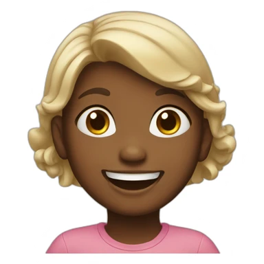 Happy little girl sticker