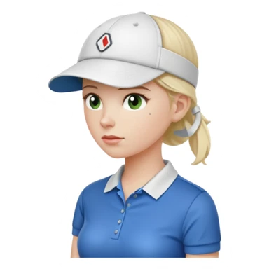 women golfer sick profile sticker