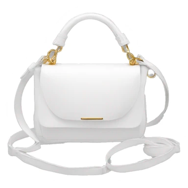 all white luxurious shoulder bag with white strap sticker
