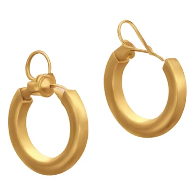 minimal gold hoop Earrings closeup sticker