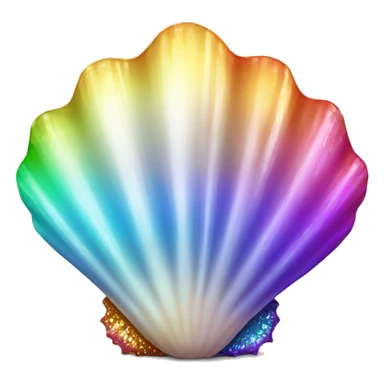 Sparkling rainbow seashell  sticker