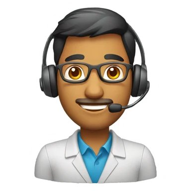 call center agent from India sticker