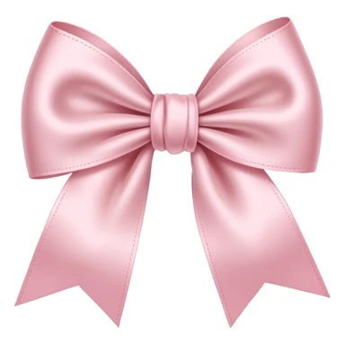 light pink ribbon bow sticker