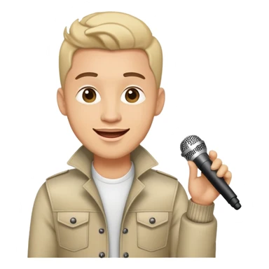 Happy Rock Pop Music Male Singer in his 30s dressed with trendy style sticker