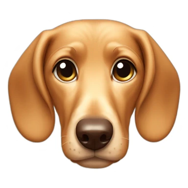 Sad cream dachshund sticker