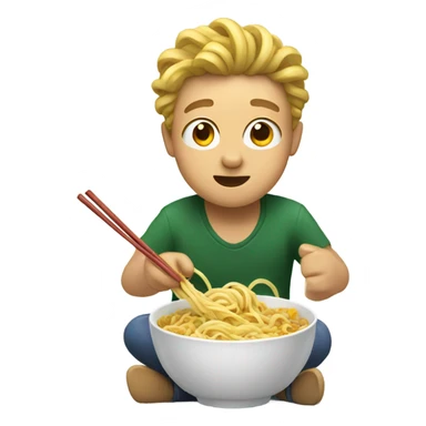 Eating noodles sticker