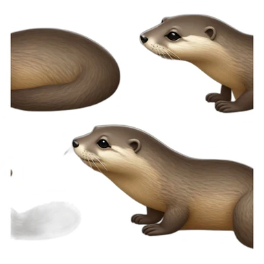 Loutre sur dos de tortu sticker